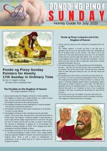 Pondo ng Pinoy Sunday Homily Guide for July 2020