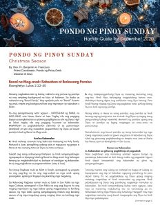 Pondo ng Pinoy Sunday Homily Guide for December 2020