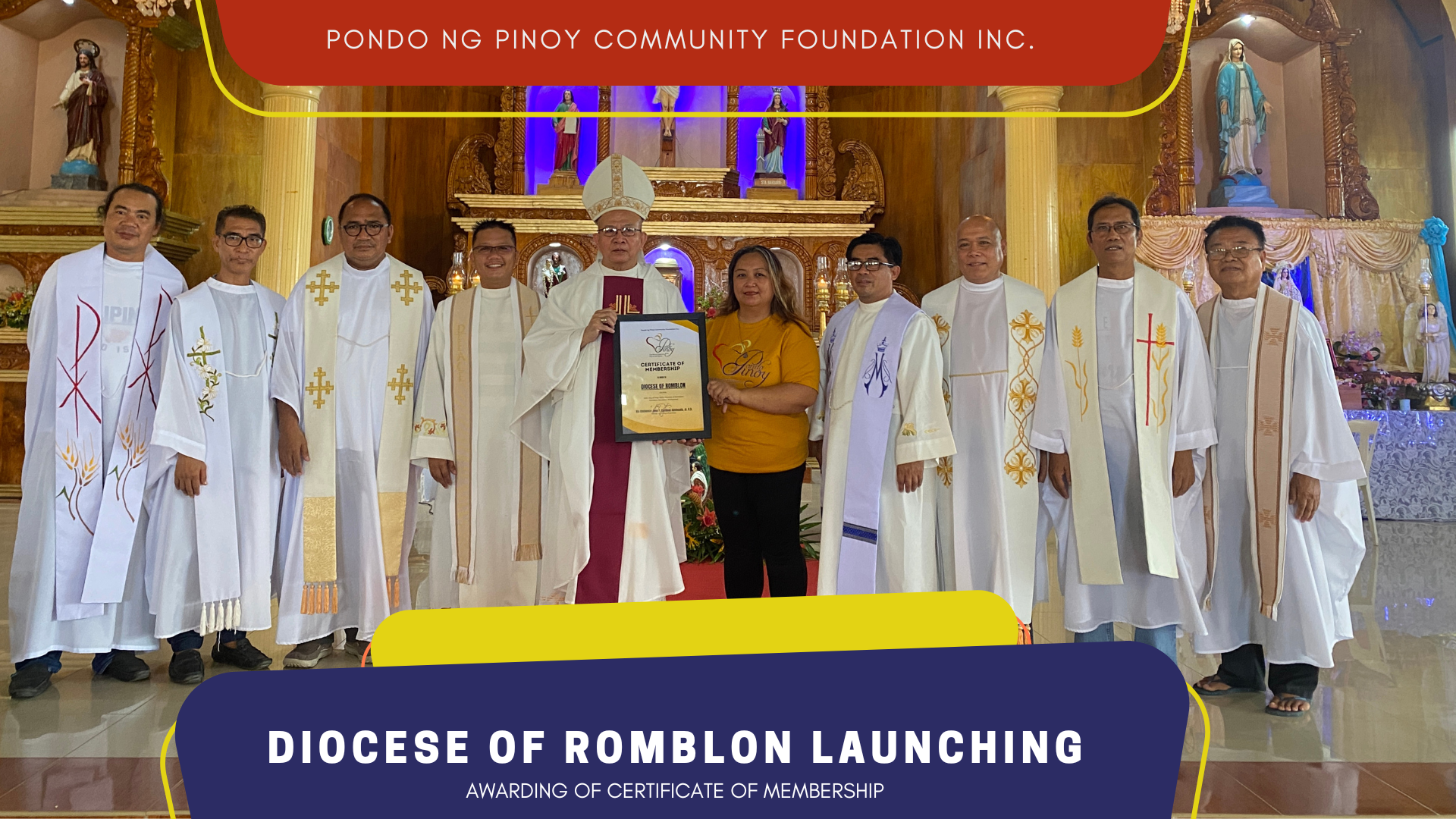 Pondo ng Pinoy Officially welcomes the 32nd member diocese – The Diocese of Romblon!